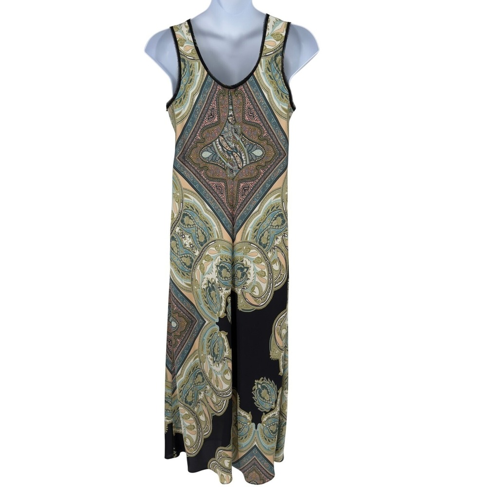 Boston Proper Paisley Baroque Maxi Dress 16 - Picture 5 of 9